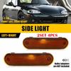 4X Amber Lens Front Side Marker Light Housings For 1990-2005 Mazda Miata MX-5 EA