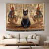 Retro Egyptian Black Cat Digital Printing Polyester Wall Hanging Tapestry Decorative Living Room Bedrooms Office Background Gift