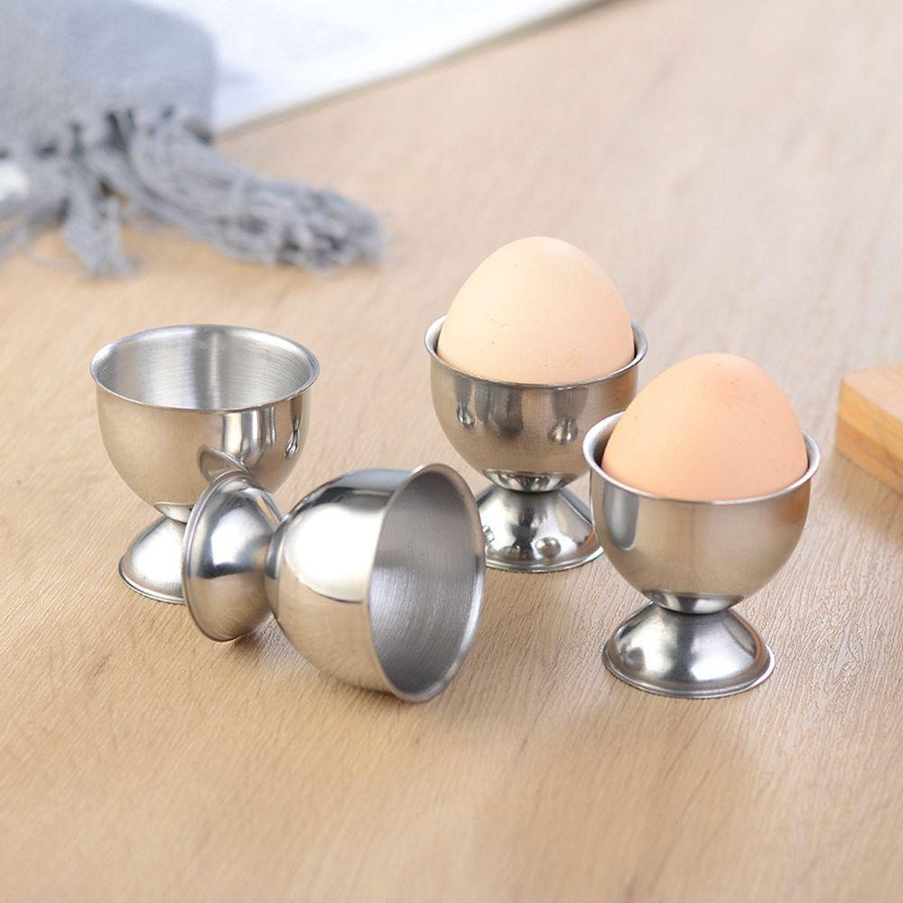 Cooking Tool Kitchen Gadgets Boiled Egg Stainless Steel Egg Cups Egg Holders Egg Stand Egg Tray
