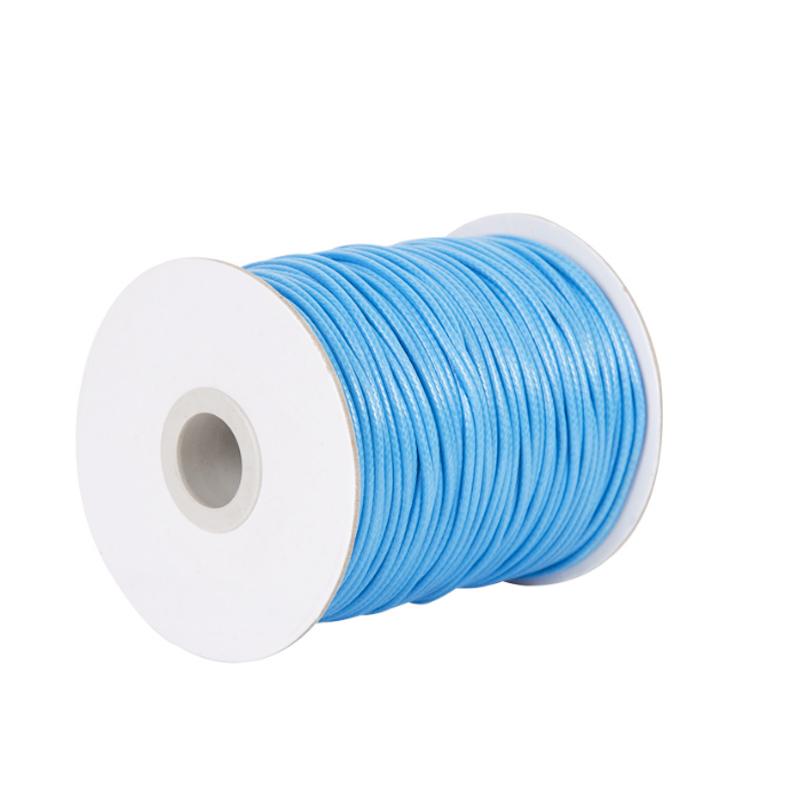 Chinese Eco-friendly 4mm Wide In Stock Colored 100% Polyester Waxed Cord String On Roll for Jewelry Making