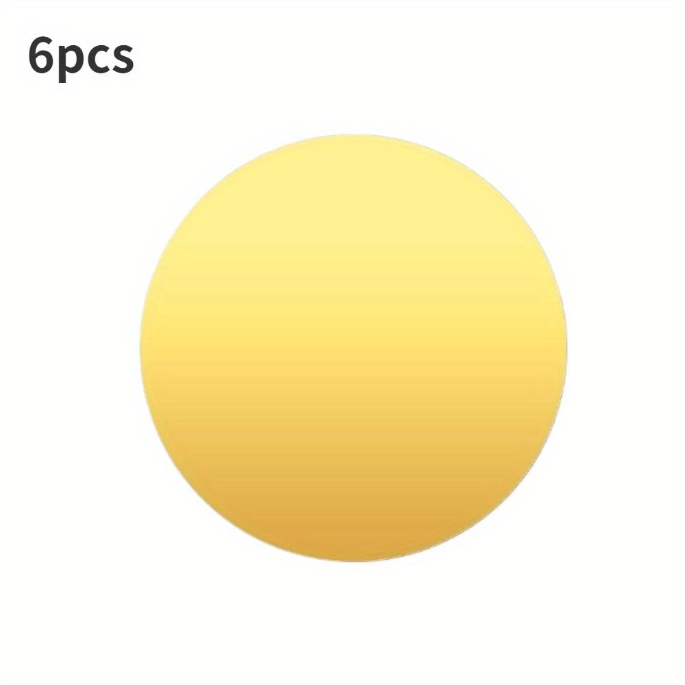 

6 шт. Акриловые круглые свадебные зеркала настенные наклеенные подносы для свечей на свадебный стол золотистый