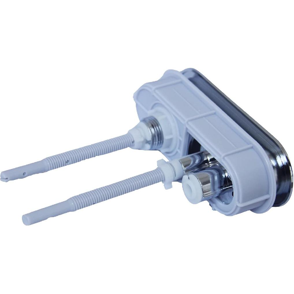 SouNor BT003 Toilet Long Oval Dual Flush Button Replacement Tank Push Top Handle Repair Plastic Parts Chrome