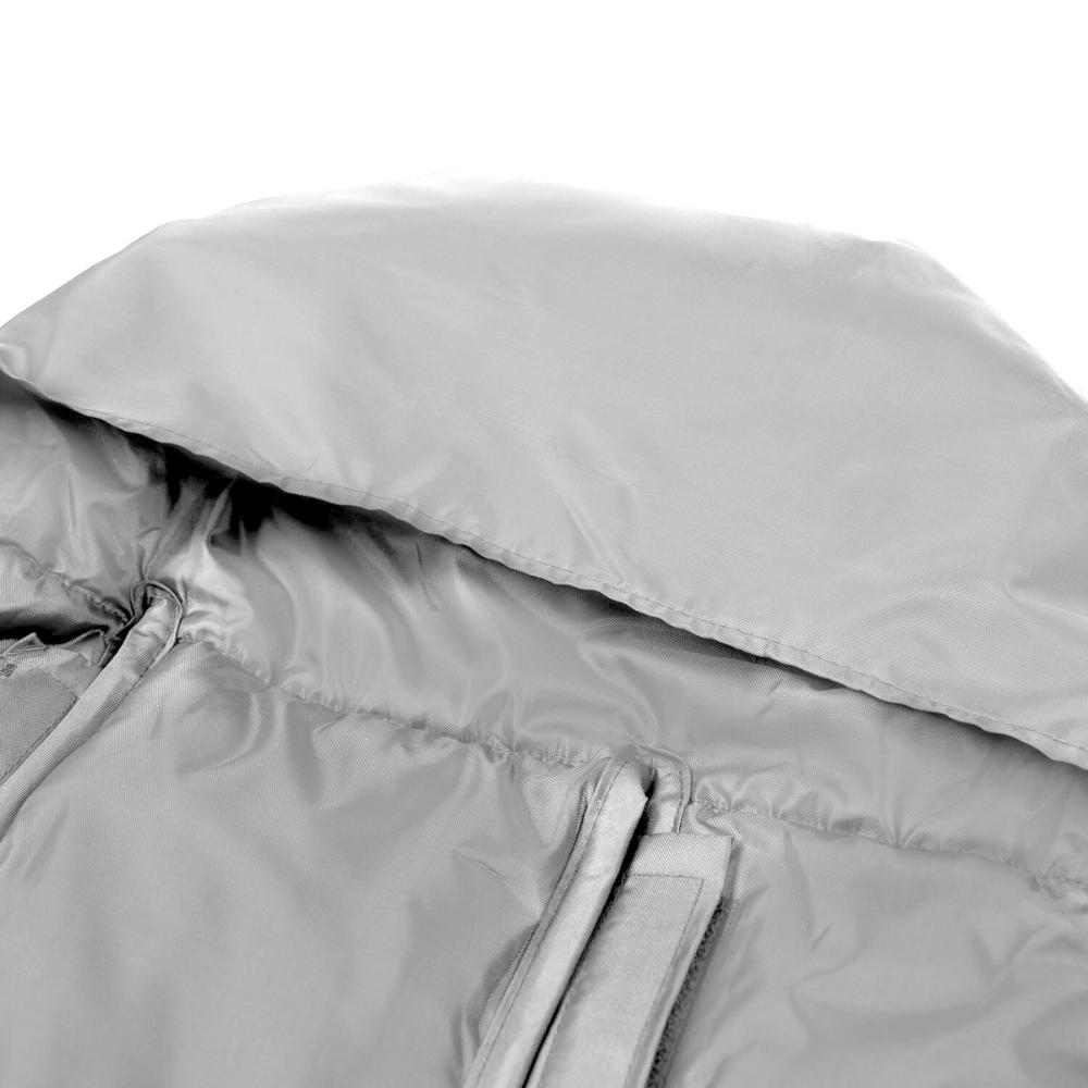 Winter gray fur swaddle sleeping bag for stroller, gondola, sled + cover