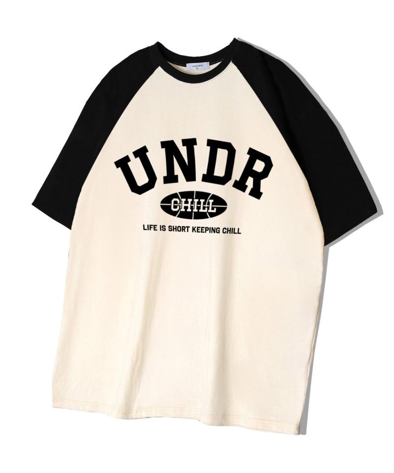 Under Off Oversized Raglan Short Sleeve T-Shirt With Initial Arch Logo Cream Cream/S