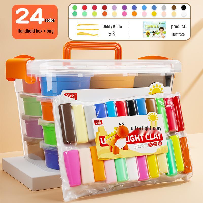 Eco-Friendly Children's Clay: 24-Color Super Light Plasticine for DIY Crafts