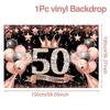 Rose Gold Birthday Party Banner Photography Background, Pink Girl's 18th Birthday Party Decoration Photography Studio Background