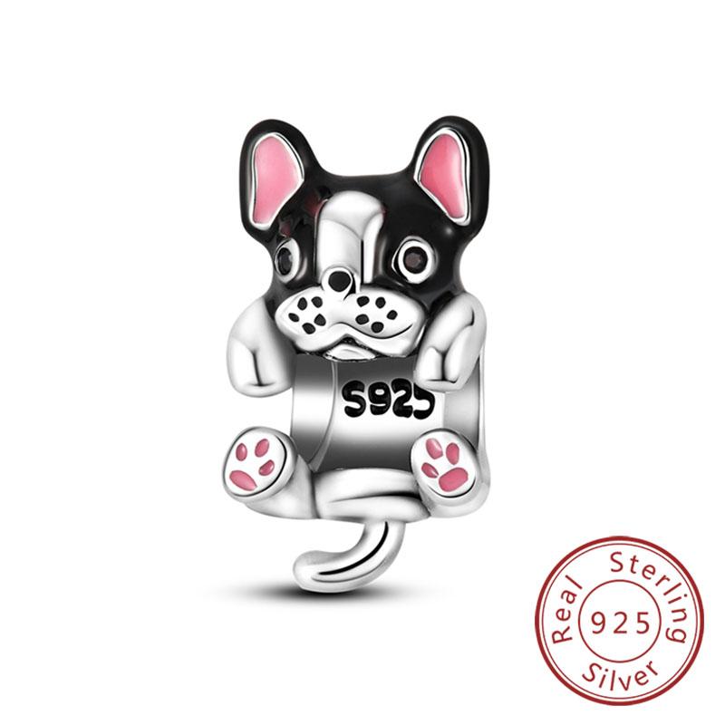 Fit Original Copper Charm Beads Cute Animal Puppy Dog Cat For Bracelet Diy Women Fine Jewelry Making