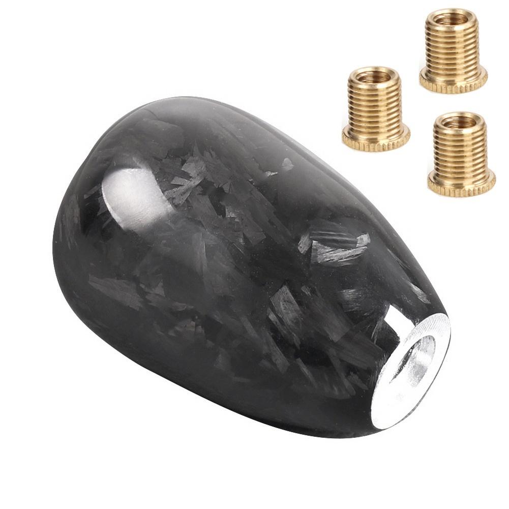 Car Gear Knob Carbon Fiber Shift Knob Compact Size Compatible With Most Cars Ergonomic Grip Lightweight Construction