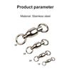 30Pcs Fishing Swivel Rings Simple Stainless Steel Hook Connector