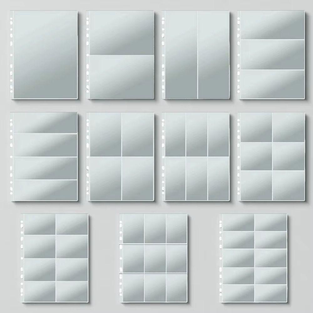 11-Hole Photo Album Pages A4 Photocards Sleeves Binder Refill Inner Page