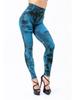 2025 Women's Super Elastic Imitation Denim Leggings - 8 Colors, Nine-Point Style