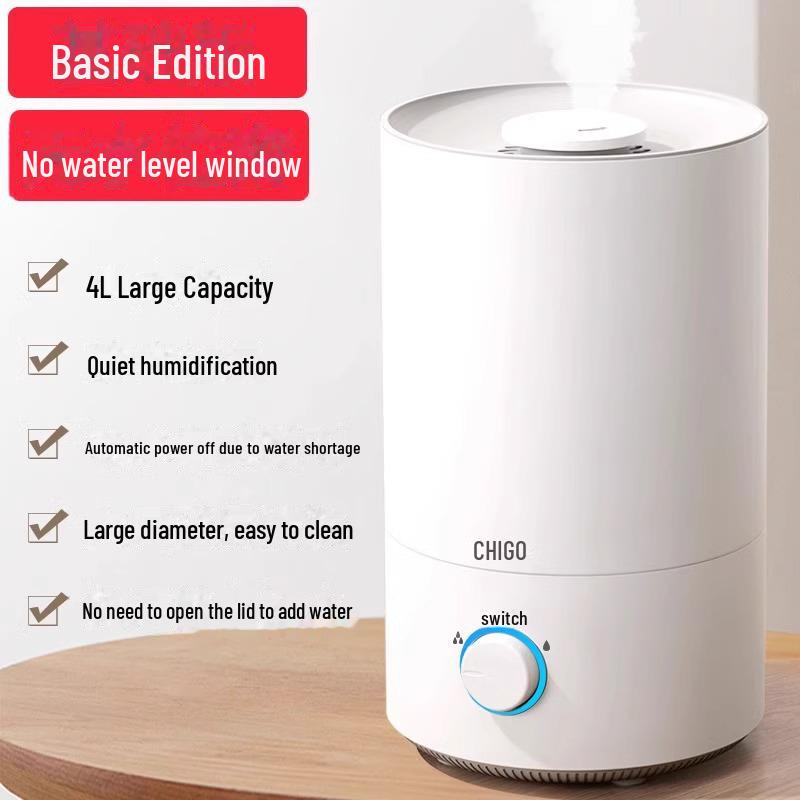Chigo Silent Humidifier for Bedrooms: Large Capacity, Ideal for Babies, Pregnant Women, and Small Aromatherapy Rooms.