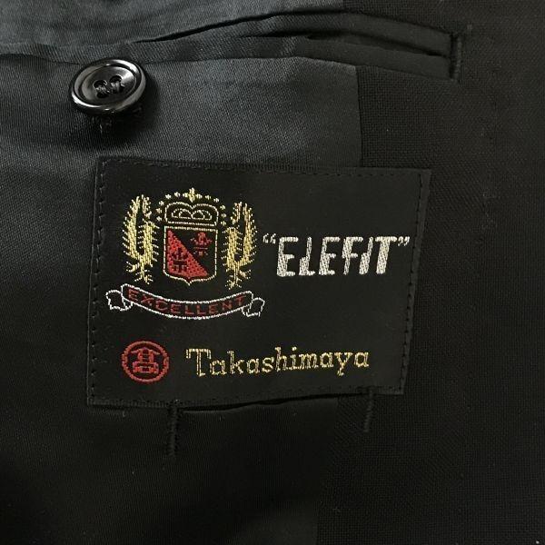 80s Japan Vintage Takashimaya Tailored Jacket Half Lining Men I AB2 B096 Black Coat Jacket Jumper(USED)