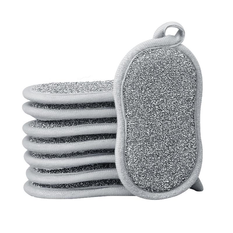 Double-Sided Non-Stick Kitchen Scrubber: Scouring Pad, Towel, Sponge & Brush Combo