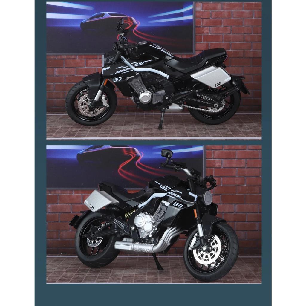 1/12 BENDA LFS700 Diecast Motorcycle Model Toy Replica with Sound & Light Birthday Gift Christmas Gift Collection Bike