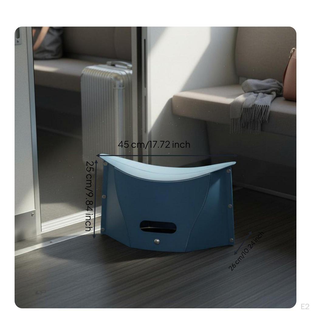 Foldable Stool Compact Storage Lightweight Folding Seat for Vacationers,