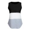 Women Convenient Lactation Pregnant Nursing Round Neck Sleeveless Stripe Gravida Clothing Maternity Shirt