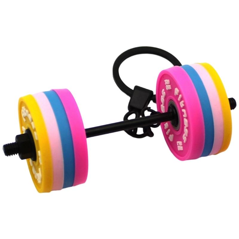 

Съемный брелок-гантель, резиновый аксессуар для спортзала, мотивационный подарок, украшение для сумки для фитнеса