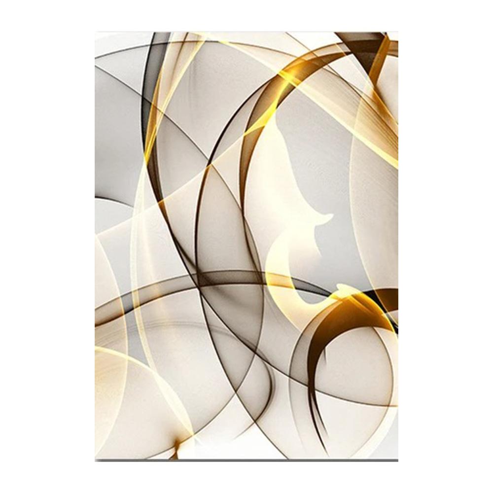 

Скандинавский Минимализм Настенное Искусство Абстрактная Черная Золотая Нить HD Масло на Холсте Постеры и Принты Украшение для Дома Гостиной Спальни 50x75cm