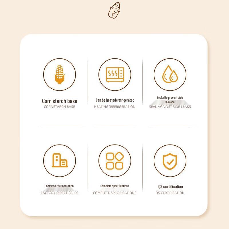 Degradable Corn Starch Disposable Food Container