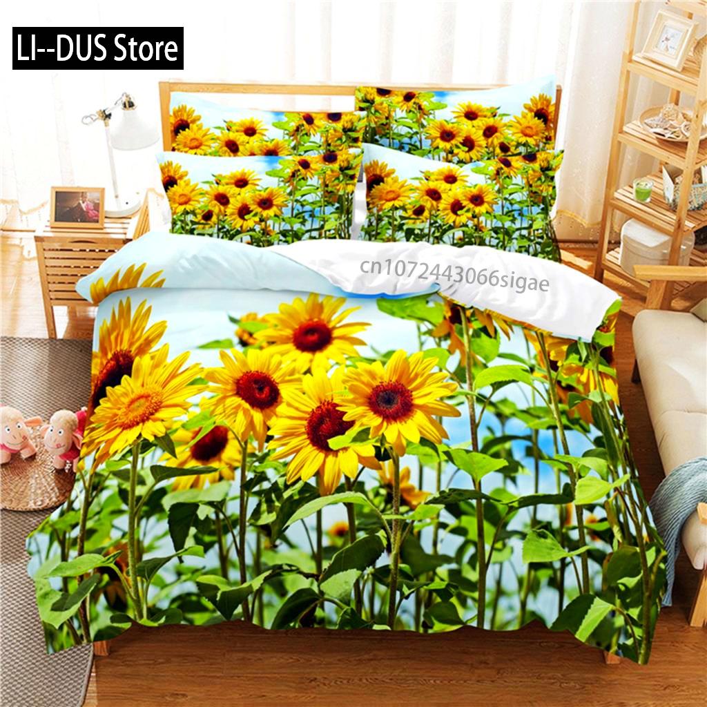 Beautiful Flower Bedding Set Duvet Cover Set 3d Bedding Digital Printing Queen Size Bedding Sets Fashion Design