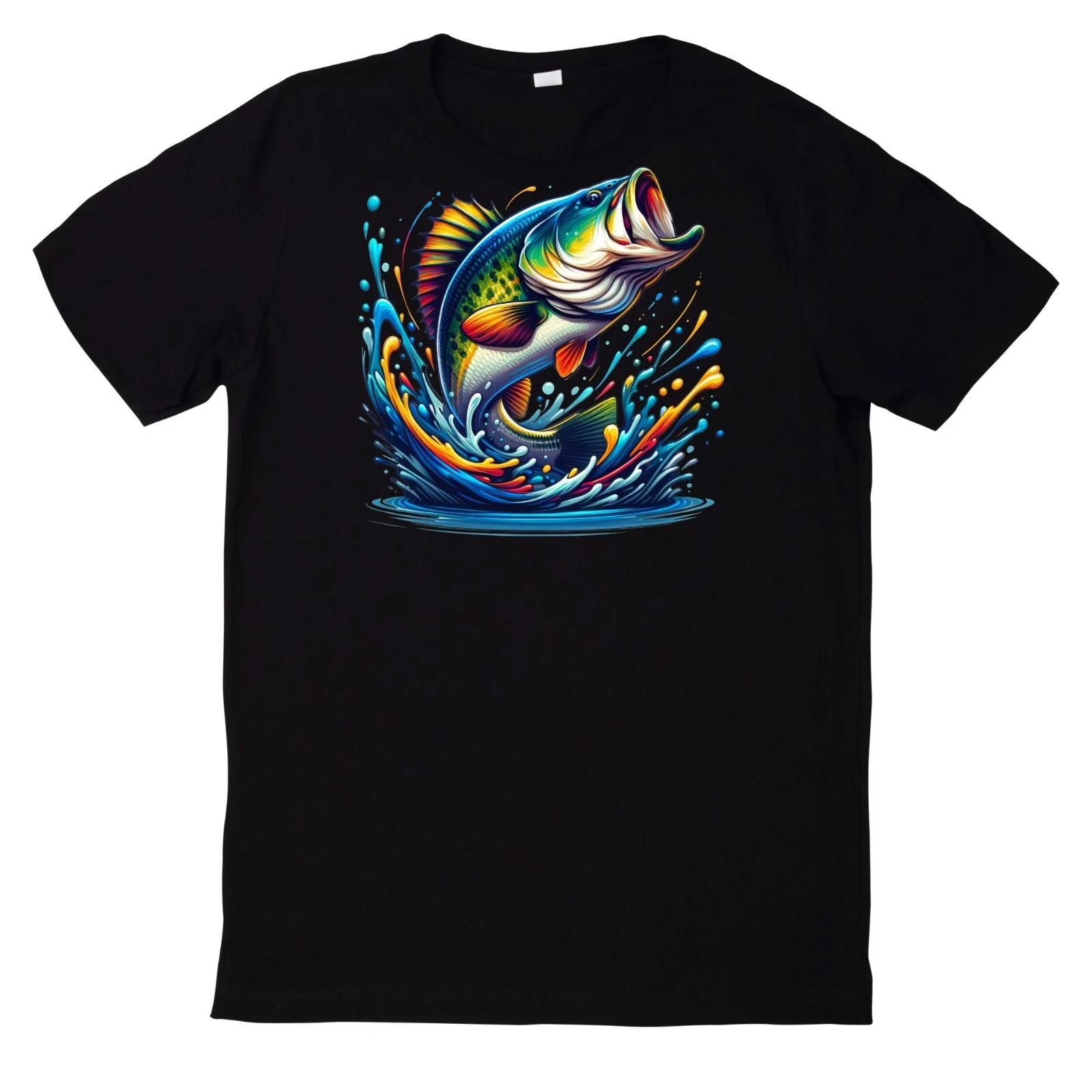 T-Shirt Lustiges Angler Fisch Motiv M
