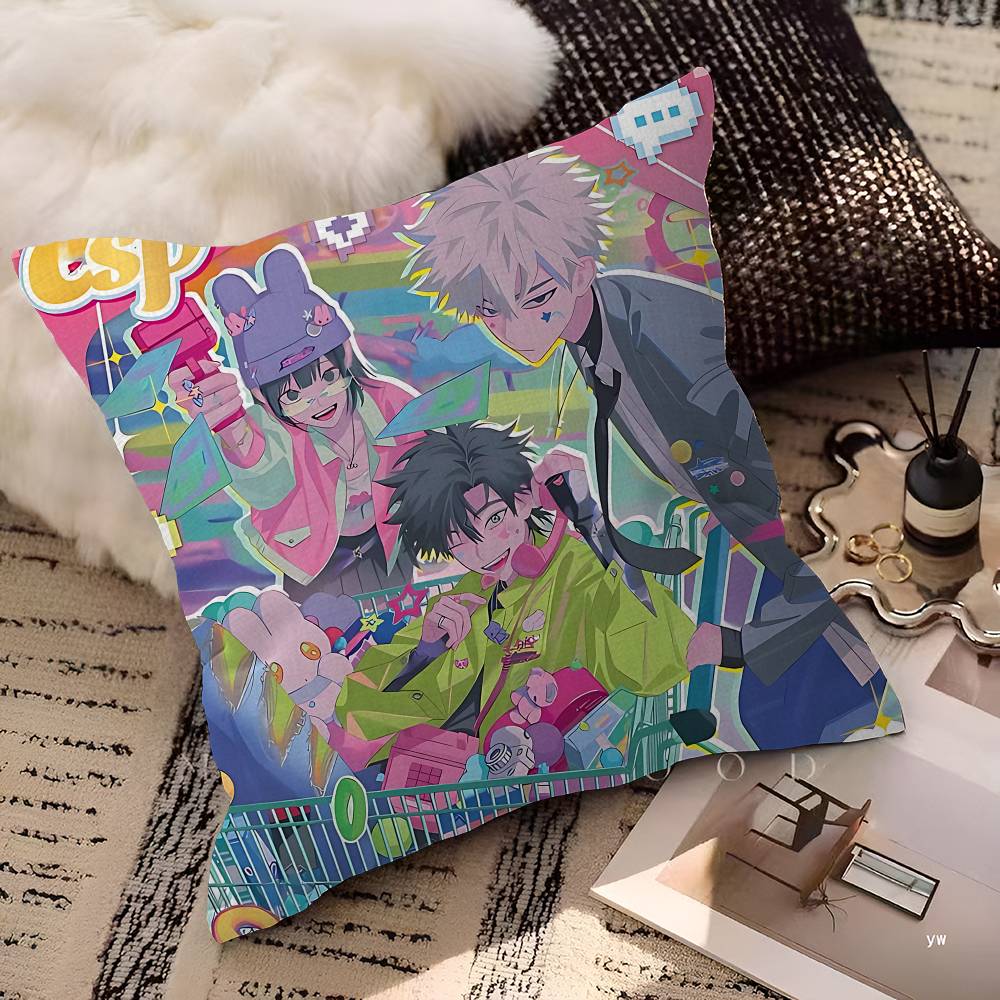 Link Click Anime Cushion Cover Polyester Sofa Cushions Decorative Throw Pillows Home Decoration Pillowcover