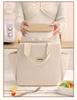 Insulated Corduroy Lunch Bag - Large Capacity for Office & School Use