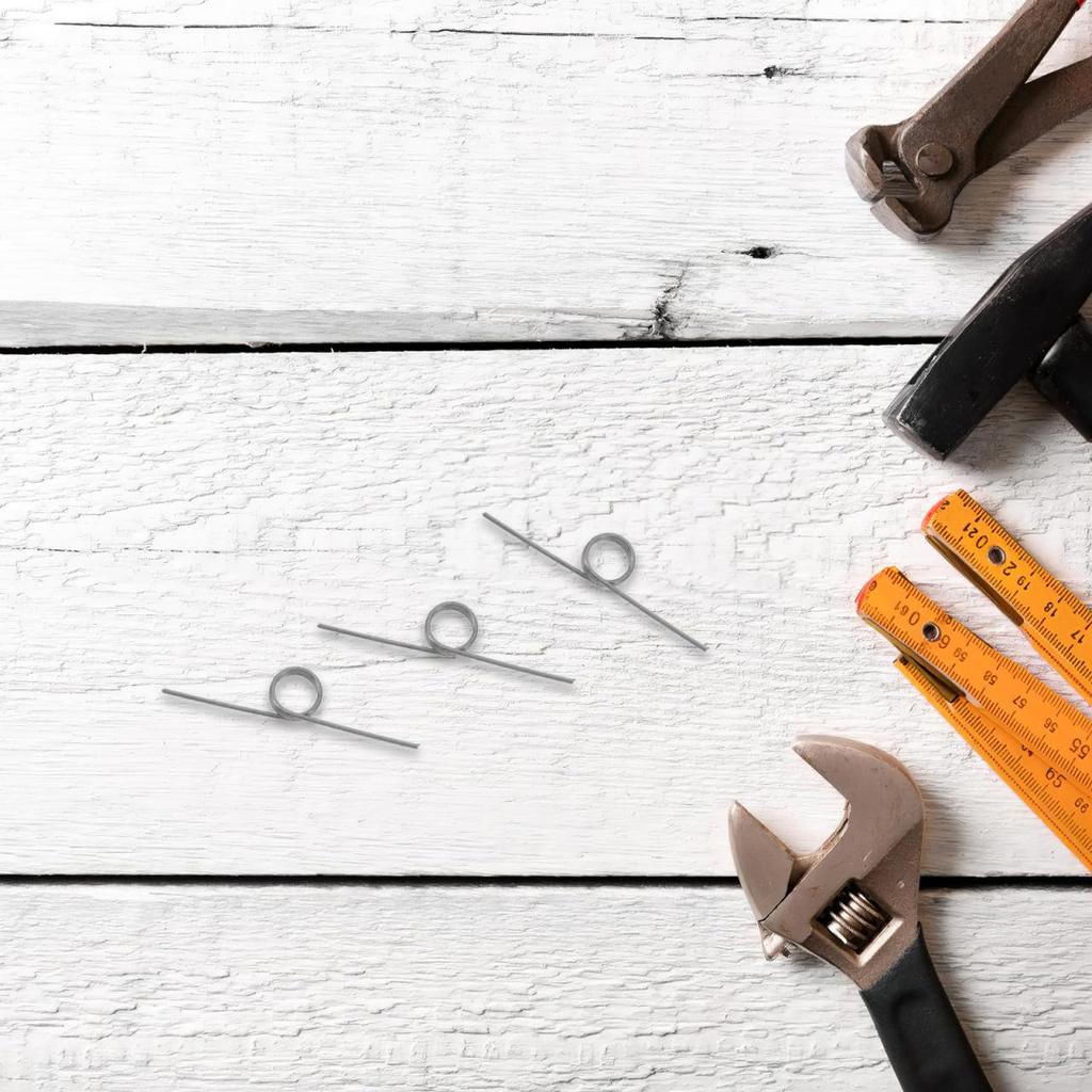 NUOLUX 10-Piece Silver Stainless Steel Torsion Springs for Trash Cans, Bucket Lids, and Can Lids, 10mm Outer Diameter