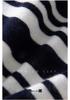 Women's 100% Wool Yangzi Knit Polo Collar Striped Retro Long Sleeve Sweater