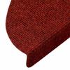 Self Adhesive Stair Treads 10 pcs 56 x 17 x 3 cm Burgundy Red Semi Round