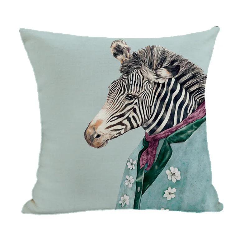 Kreatywna urocza poszewka na poduszkę z poliestru we wzór w zwierzęcy nadruk do dekoracji sofy w salonie domowym poduszka poszewka