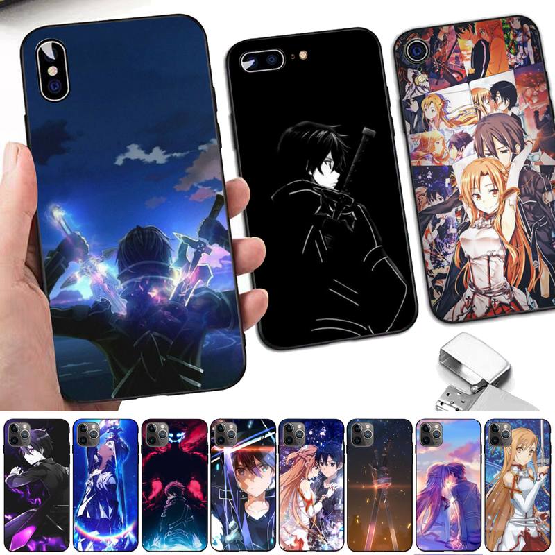 Anime Sword Art Online SAO Phone Case for iPhone 11 12 13 mini pro XS MAX 8 7 6 6S Plus X 5S SE 2020 XR case