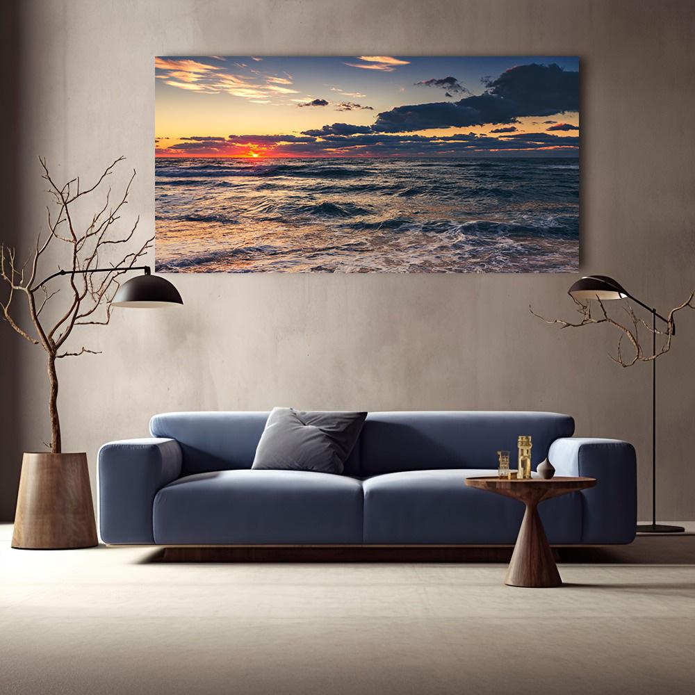 Canvas Painting Sea Beach Landscape Home Decor Posters & Prints Art Wall Picture Wall Art Poster for Living Room Bedroom Decoration Picture
