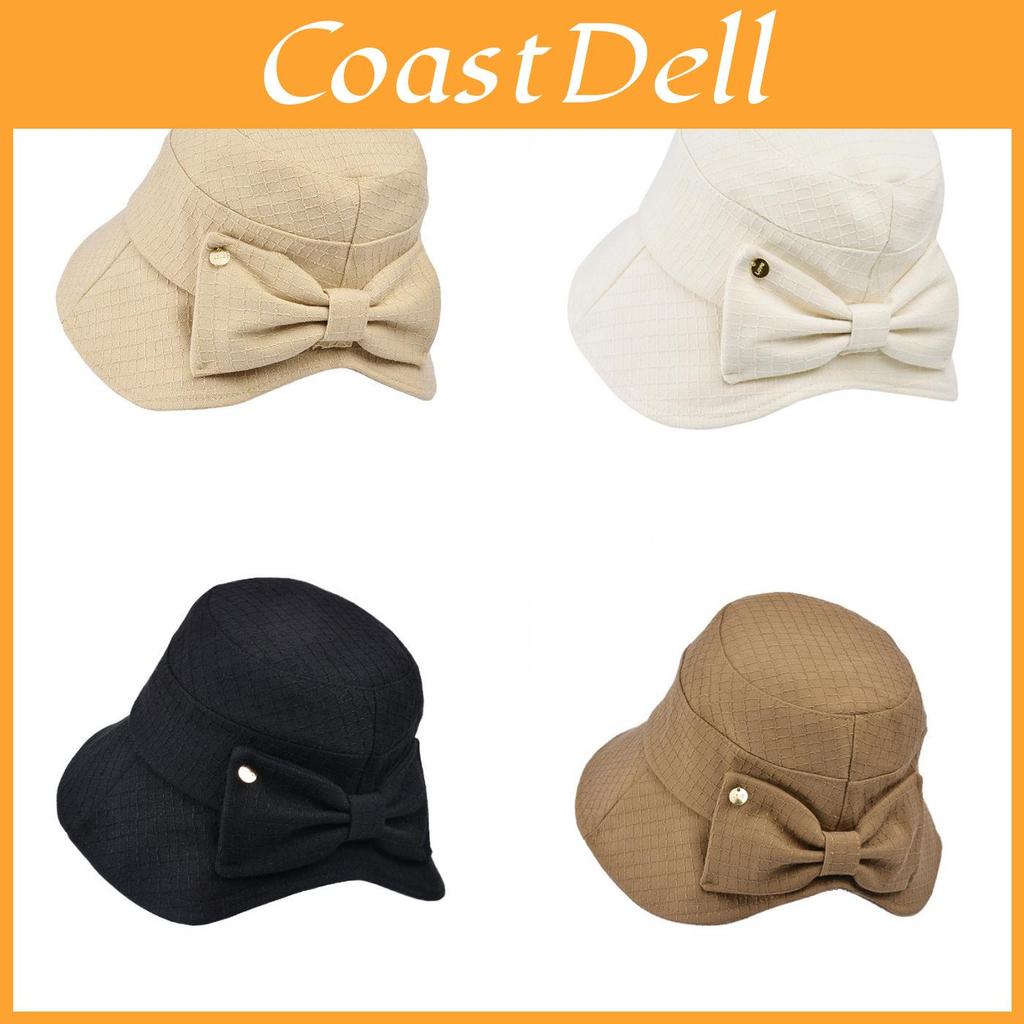Fashion Ladies Bowknot Fisherman Hat With Breathable Polyester For Spring And Autumn
