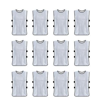 12 Pcs Outdoor Sports Vests Scrimmage Soccer Football Training Breathable Adults Jersey