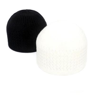 Casual Malha Muçulmano Homens Oração Chapéus Inverno Quente Gorros Cap Islâmico Ramadan