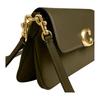 Coach Jet 25 Signature Goldene Beschläge Verstellbarer Schultergurt Leder Schultertasche Mittelgroß Damen Schultertasche Dunkel-Khaki CAM16-B4OL