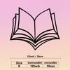 Open Book Metal Wall Art Black Iron Bookend Shelf Decor for Home Library Office