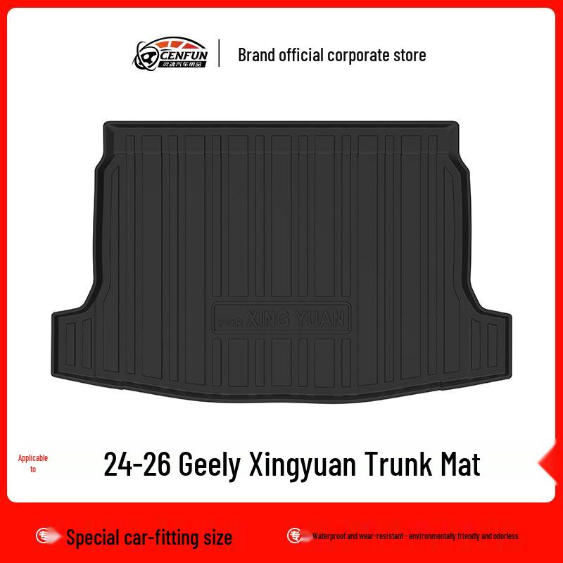 Geely Xingyuan TPE Mats: Durable, Waterproof, Eco-Friendly Foot, Trunk, and Backrest Mats for 24-Year Model.