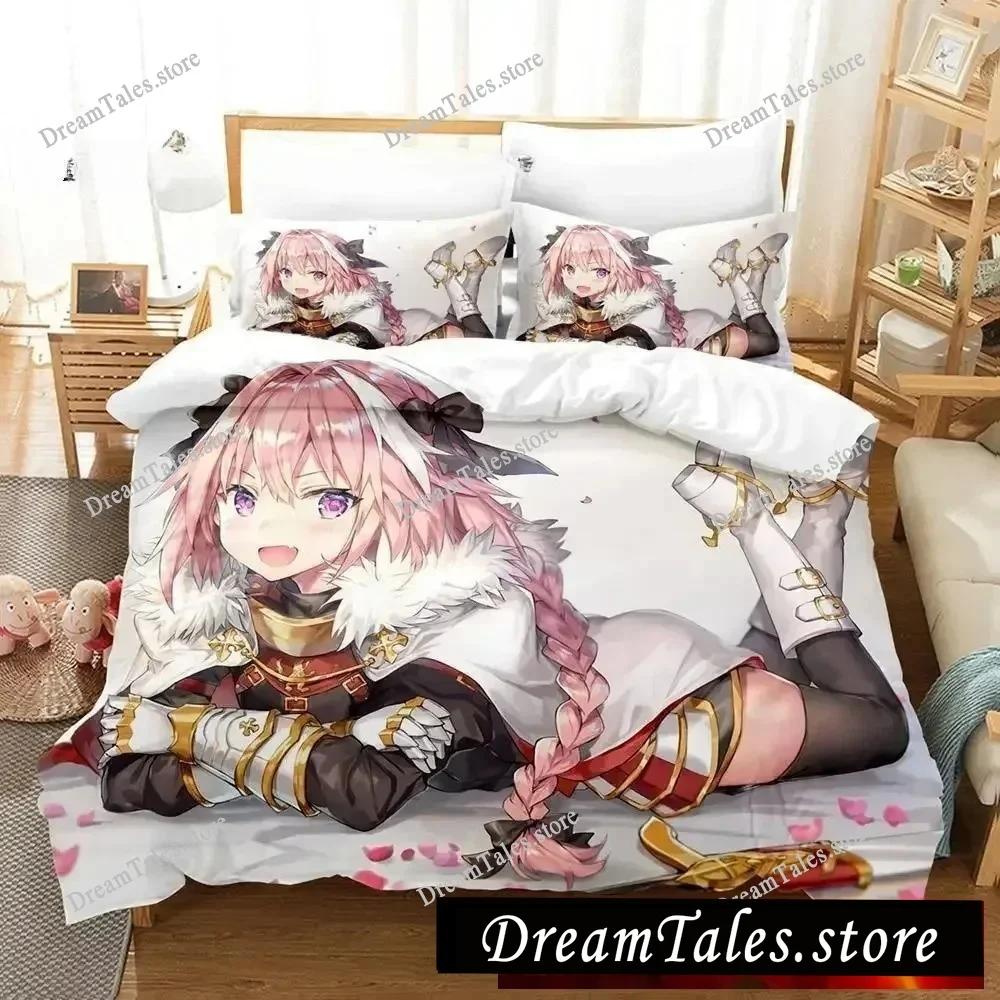 3D-gedrucktes Anime Fate - Astolfo Bettwäsche-Set Jungen Mädchen Twin Queen Size Bettbezug Kissenbezug Bett Kinder Erwachsene Heimtextilien