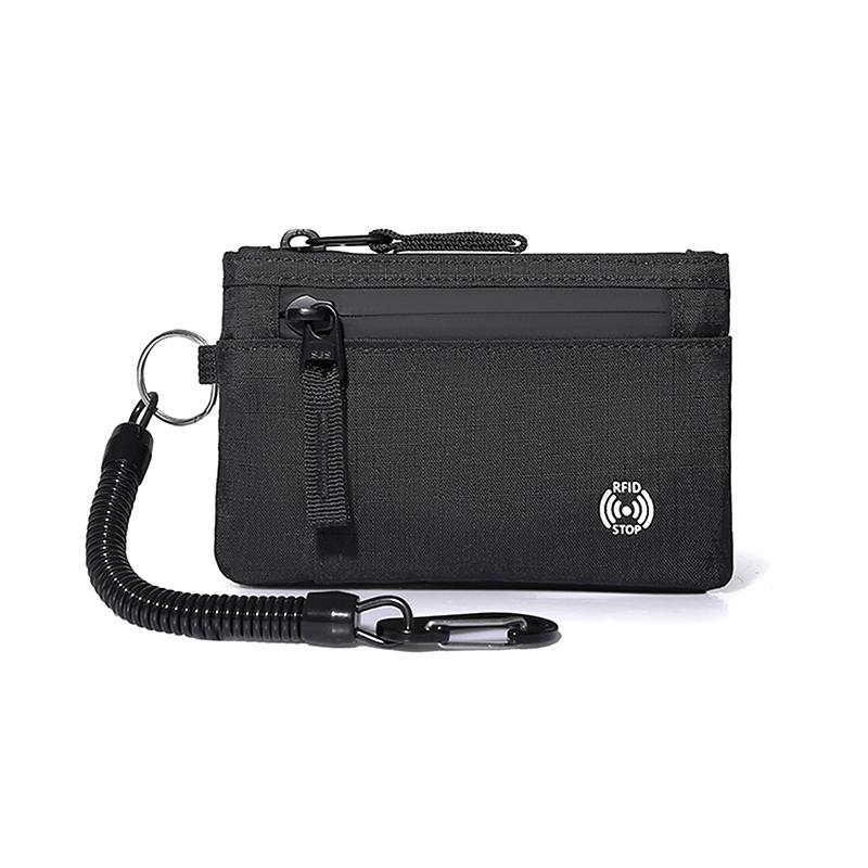 Rfid Credit Card Holder Men'S Short Wallet Zipper Coin Bag X-Pac Mini Travel Wallet Male Tactical Purse Coin Purse