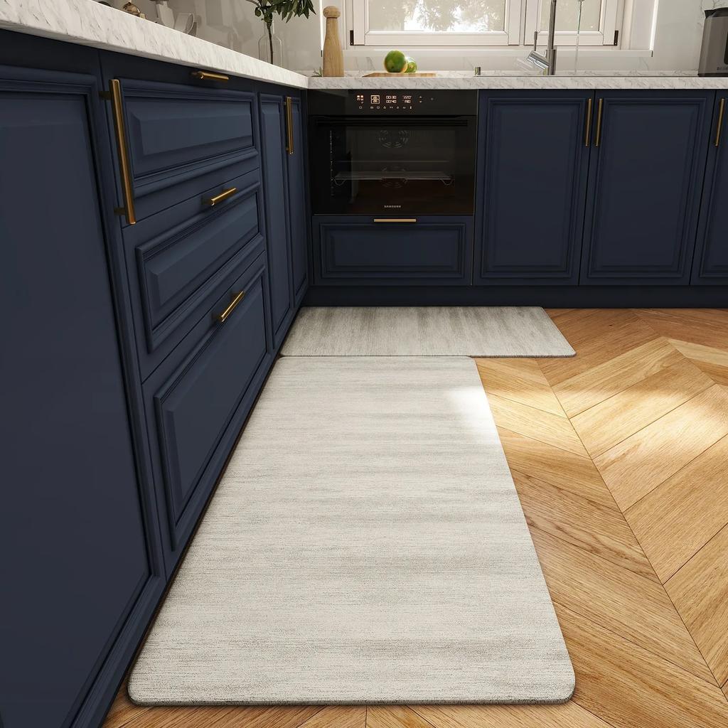 Kitchen Carpet Non-slip Waterproof Dirt-resistant Floor Mat Brown Imitation Texture Long Size Rug Entrance Home Decoration Mats