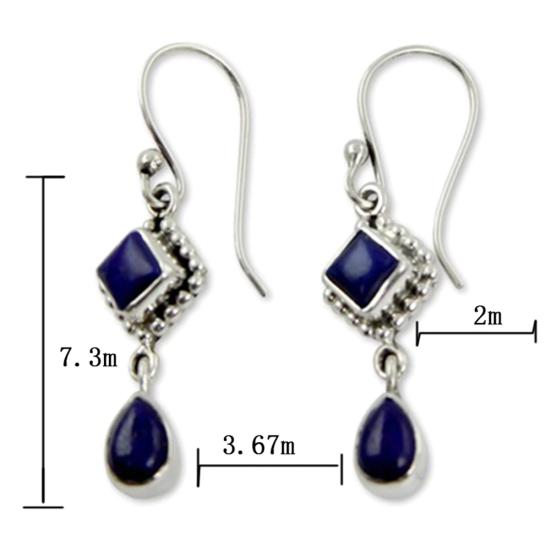 Vintage Dámské Náušnice Hruška/Čtverec Umělá celestita Drop Visací Náušnice Šperky Dekor