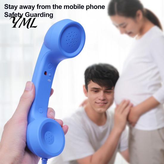 Type-C Landline Telephone Handset Vintage Receiver for Cell Phone, 3.5mm Wired Retro Phone Handset, Universal Smartphone Handheld