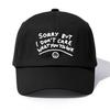 1pc Sorry Print  Baseball Cap for Adults,  Minimalist Retro Style Casual Soft Adjustable Dad Hat, Perfect As Gift