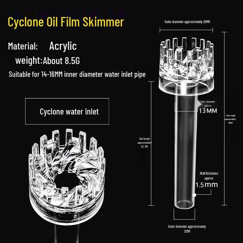 

Acrylic Rotating Fish Tank Oil Remover with 16mm Inlet/Outlet Grille