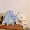 With pendant Plush Rabbit Backpack Plush Stuffed Plush Book Bag Cute Bunny Crossbody Bag  Student