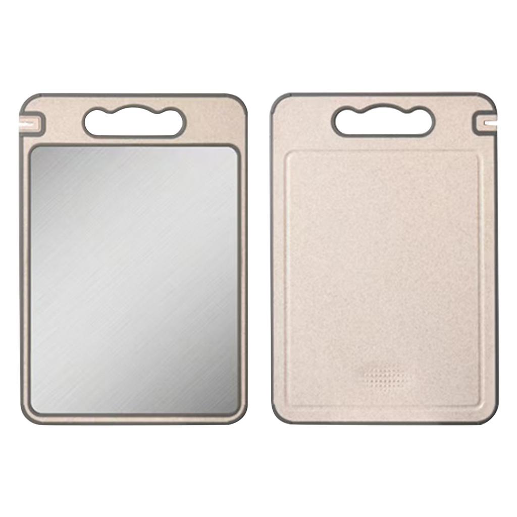 Double Sided Cutting Board, Stainless Steel Multi-Purpose Cutting Boards For Chopping Meat/Vegetables/, With Juice Grooves & Handle