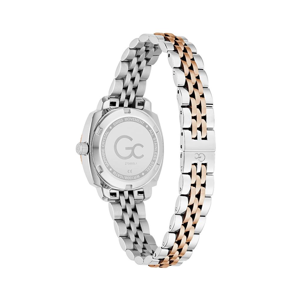 [Gc] Silver Rose Gold Flare Cushion Mini (Z73002L1) Women's Watch